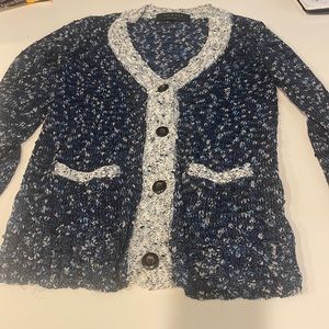 Rag and Bone blue v-neck cardigan